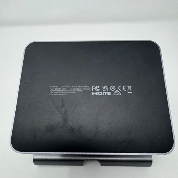 Anker 551 USB-C Hub 8-in-1 Tablet Stand HDMI SD USB 5Gbps Charger Dock Gray - Picture 9 of 13